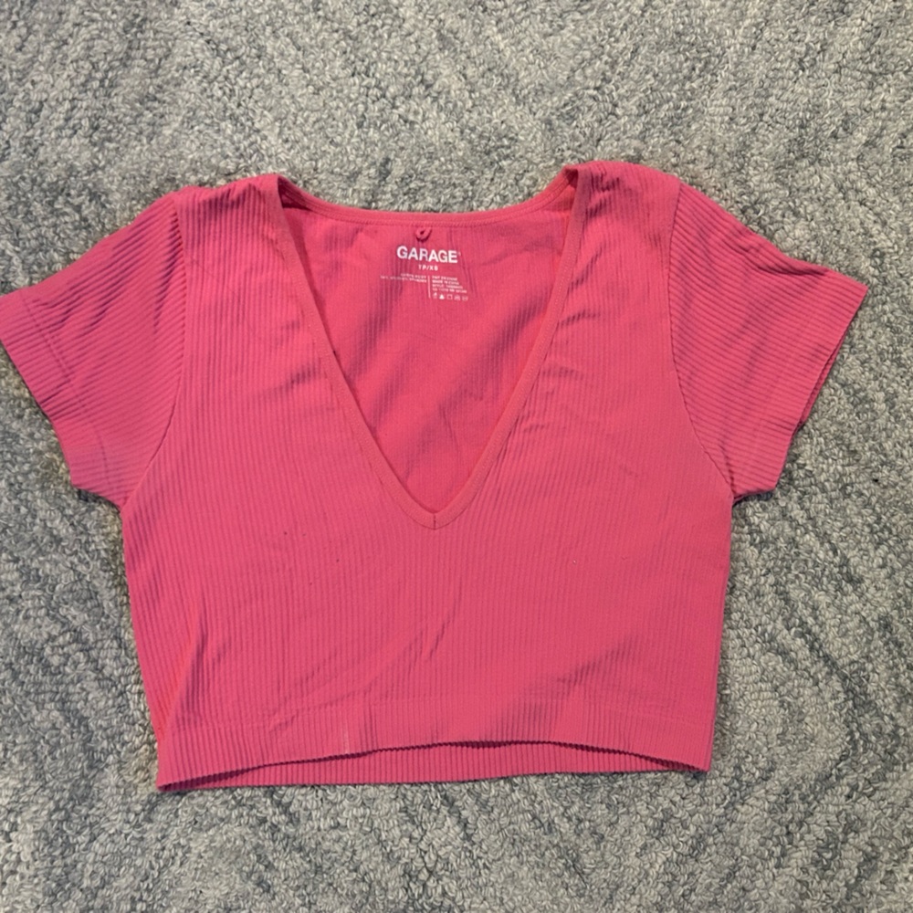 GARAGE Hot Pink Cropped Tee